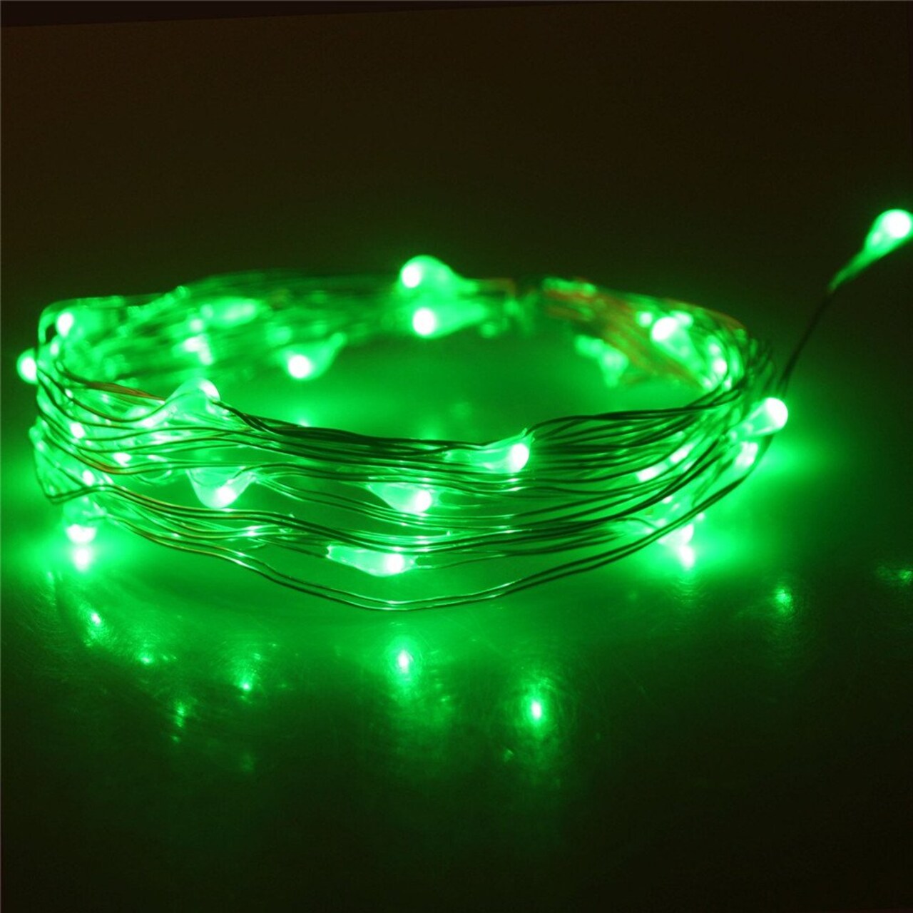 Green Fairy Lights, 16.5Ft/5M 50leds Led String Lights St. Patrick's Day Decorations Lights(Green)